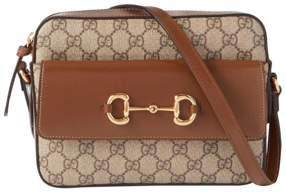 GUCCI 1955 horsebit GG logo crossbody camera bag